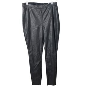 BLANK NYC Black Faux Leather Trousers Pants Leggings, Pull-On High Rise,  30”